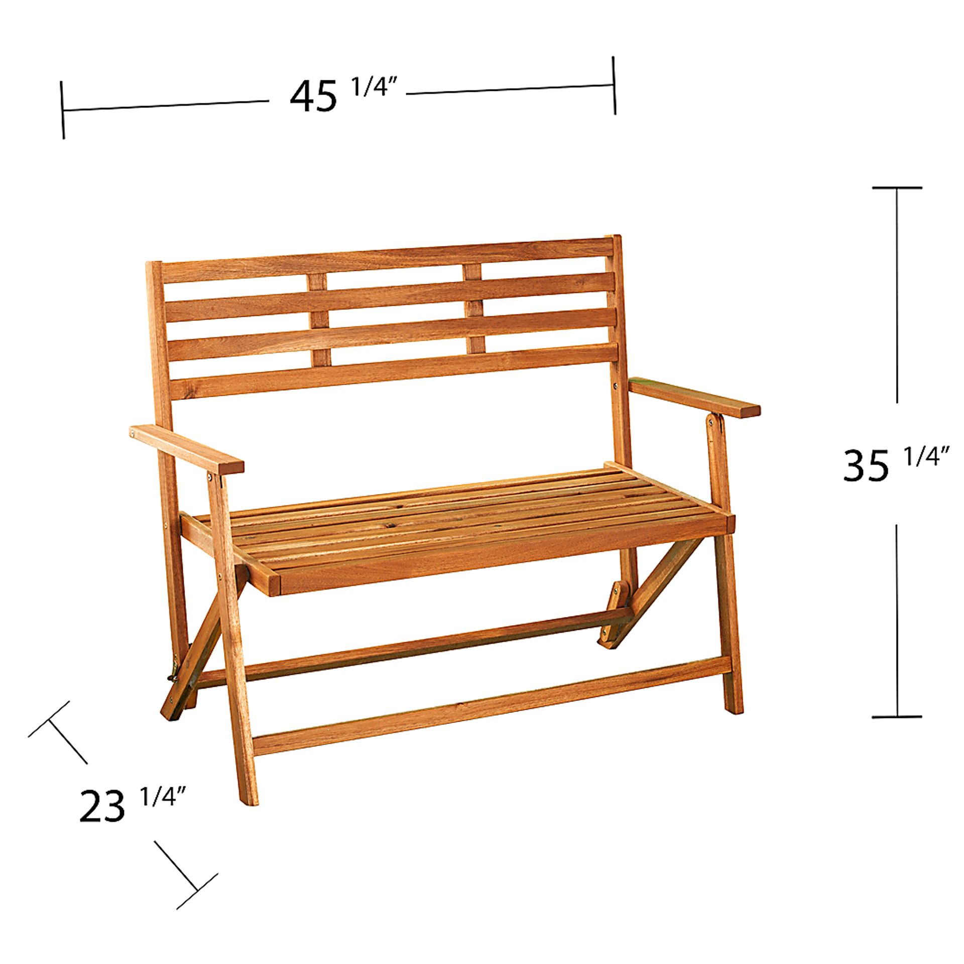 Witeria Natural Outdoor Accent Bench - Image 10