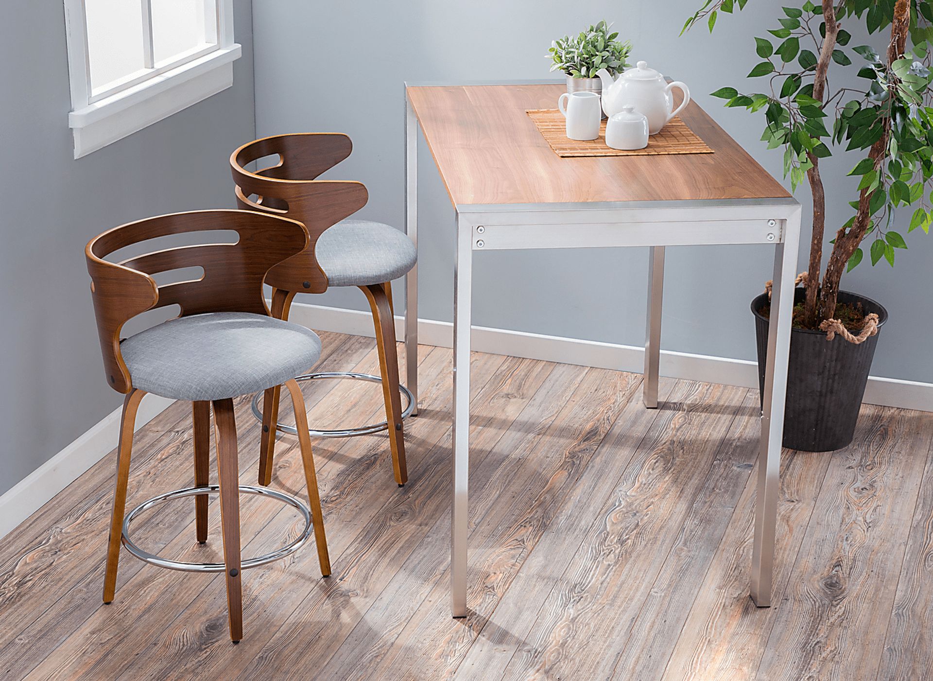 Withersfield Gray Counter Height Stool, Set of 2 - Image 4