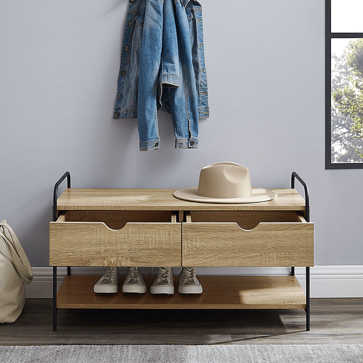 Withlow Brown Accent Bench