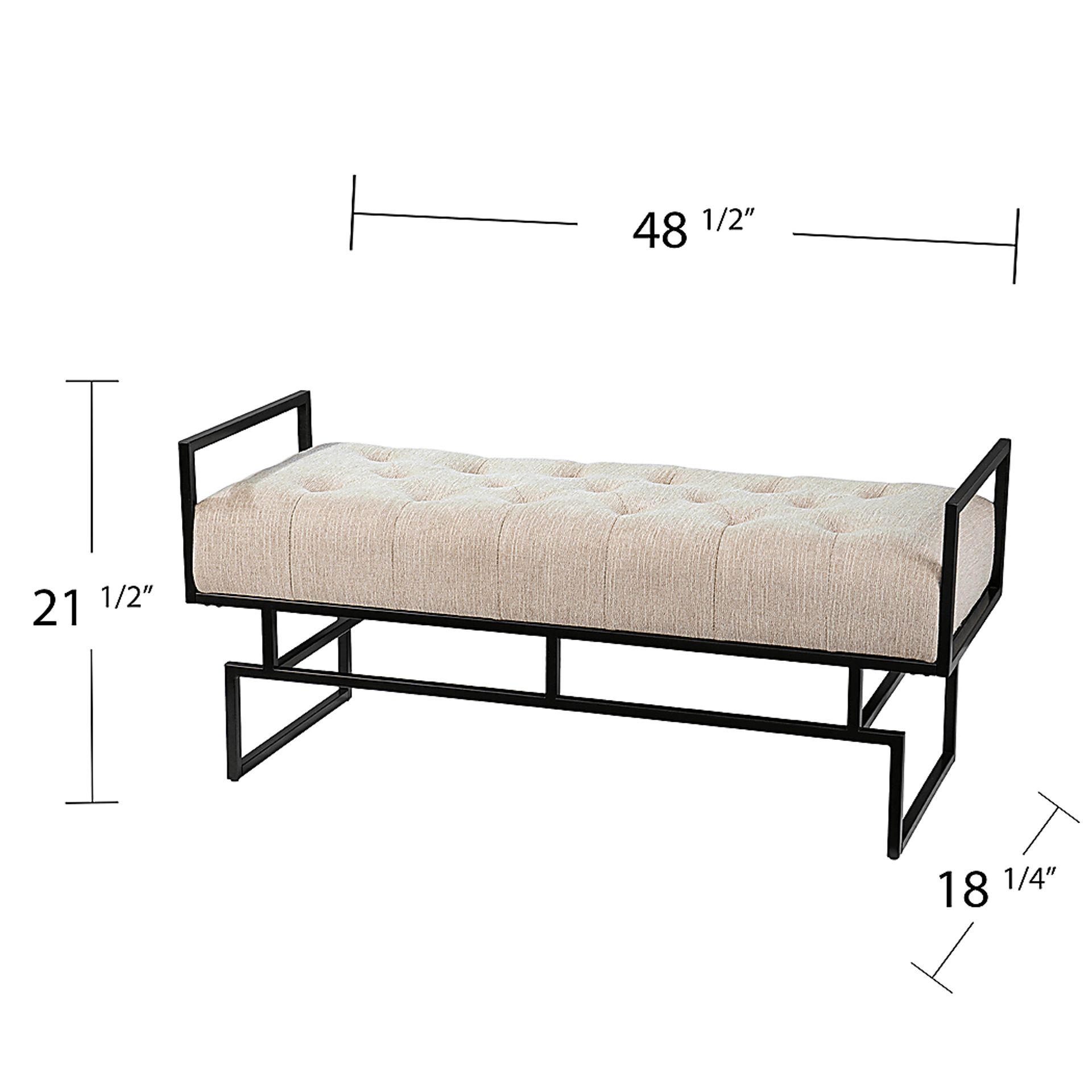Witterton Beige Accent Bench - Image 6