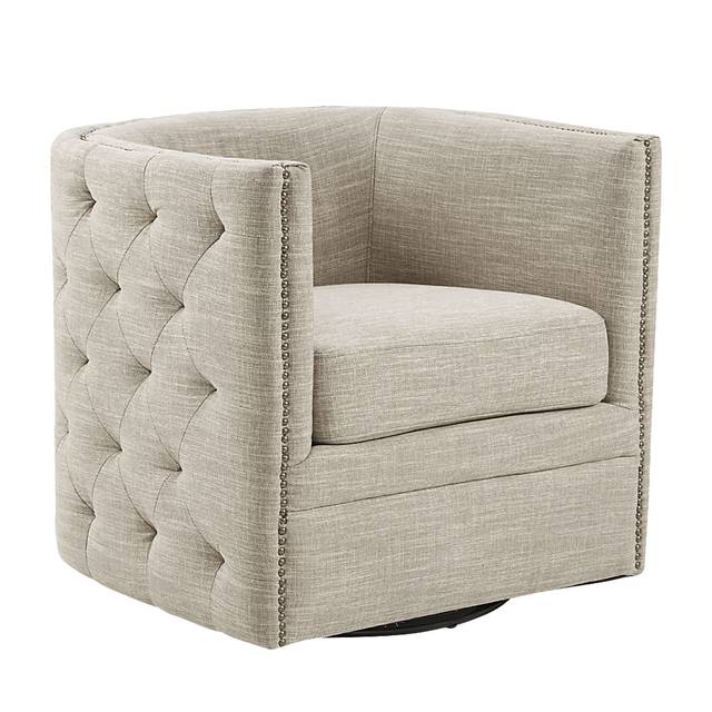 Wittmer Cream Accent Swivel Chair - Thumbnail - Image 1