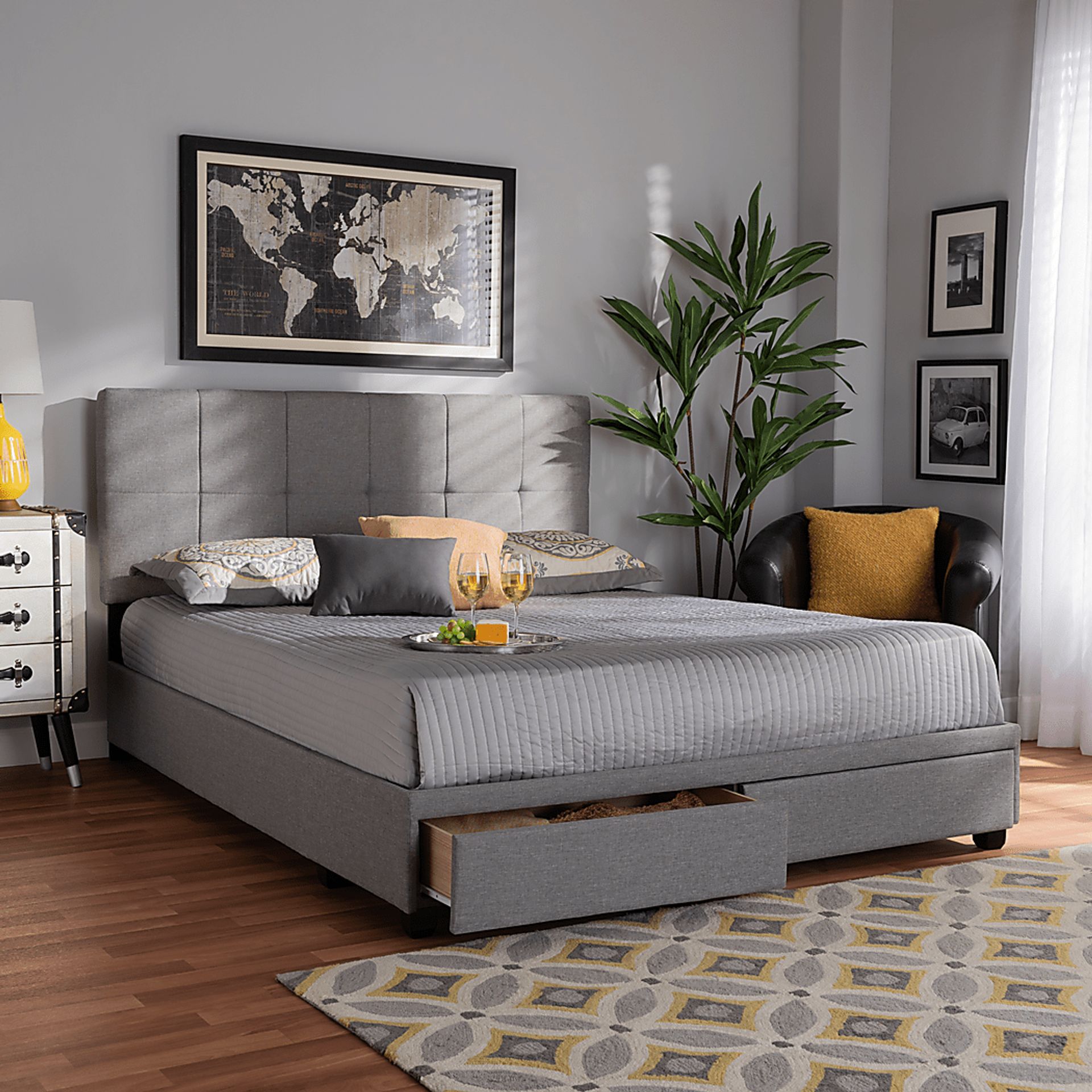 Wizarddale Light Gray Queen Storage Bed - Image 2