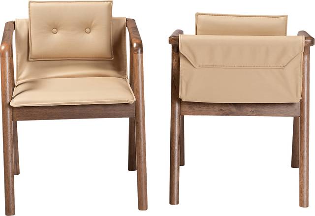 Wogan Beige Arm Chair, Set of 2 - Thumbnail - Image 2