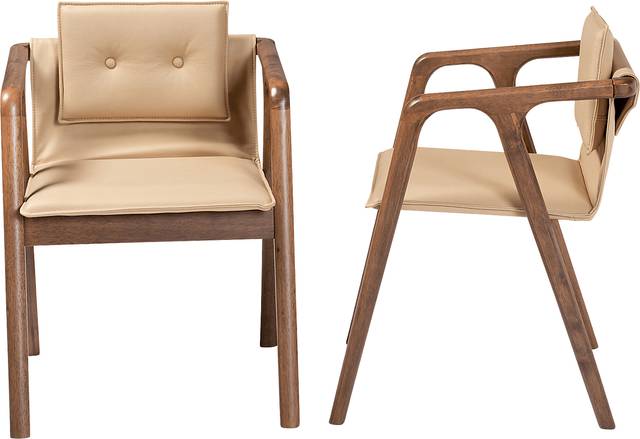 Wogan Beige Arm Chair, Set of 2 - Thumbnail - Image 3