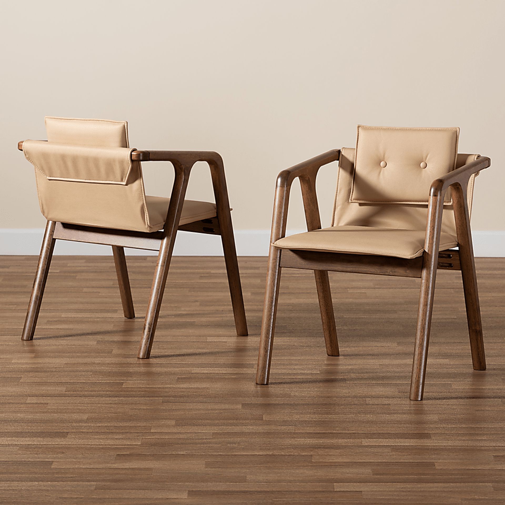 Wogan Beige Arm Chair, Set of 2 - Image 8