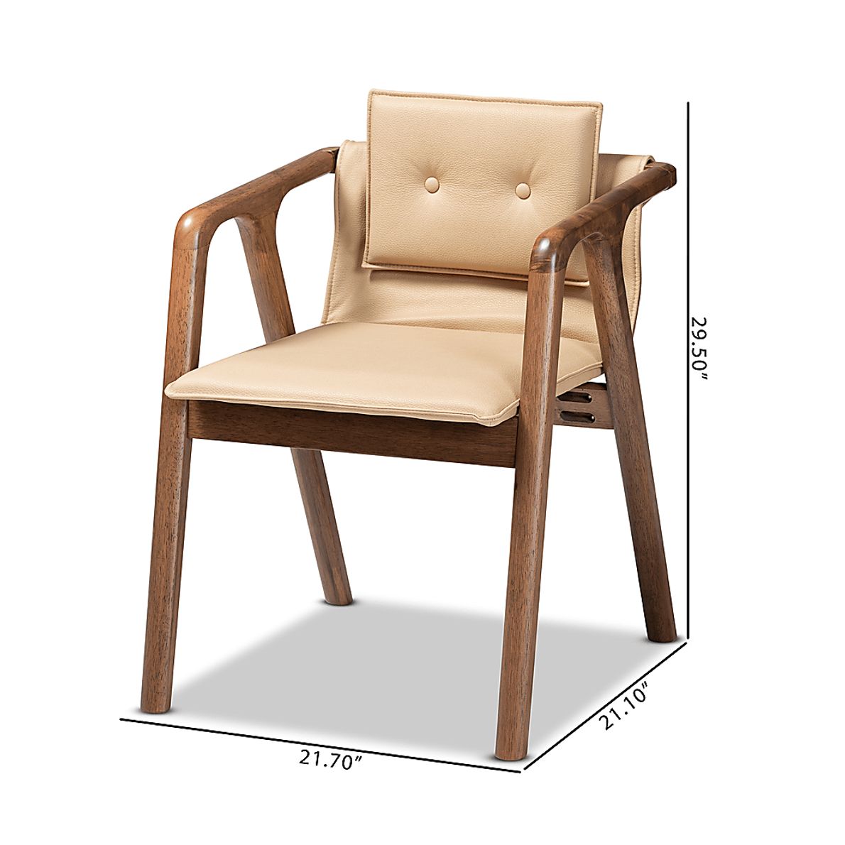Wogan Beige Arm Chair, Set of 2