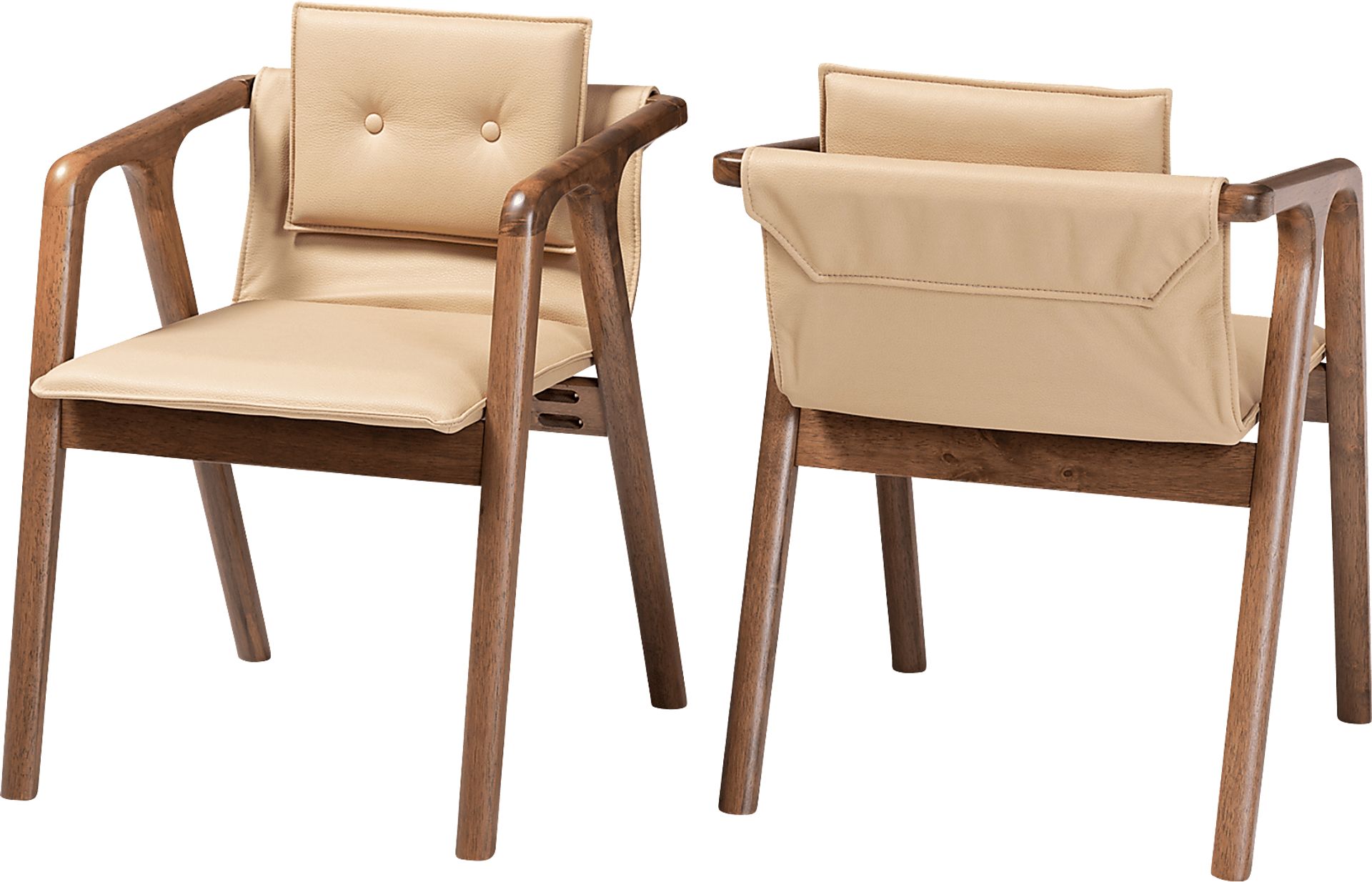 Wogan Beige Arm Chair, Set of 2 - Image 1