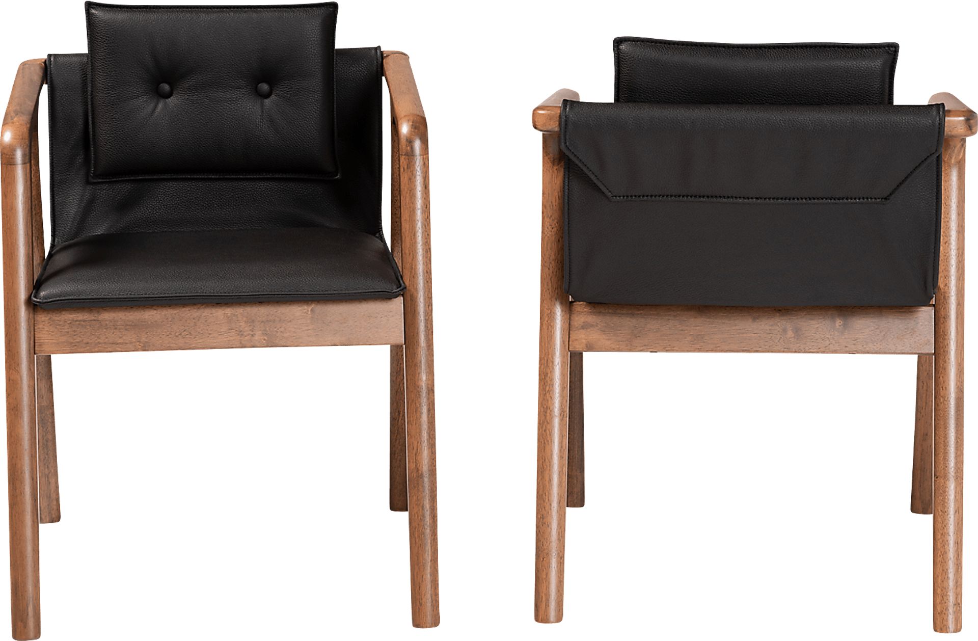 Wogan Black Arm Chair, Set of 2 - Image 2