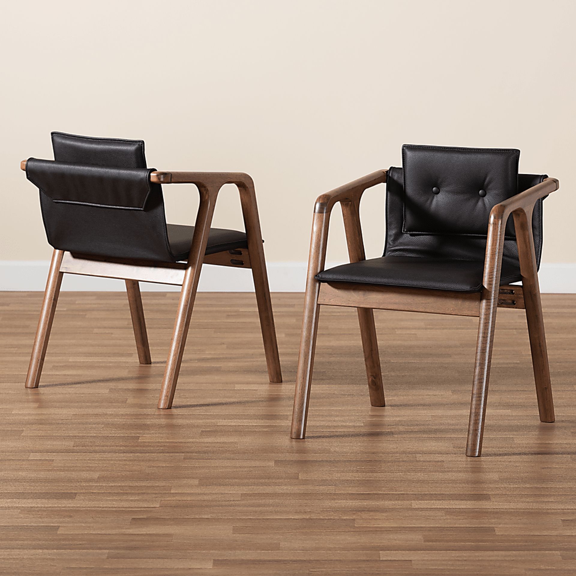 Wogan Black Arm Chair, Set of 2 - Image 8