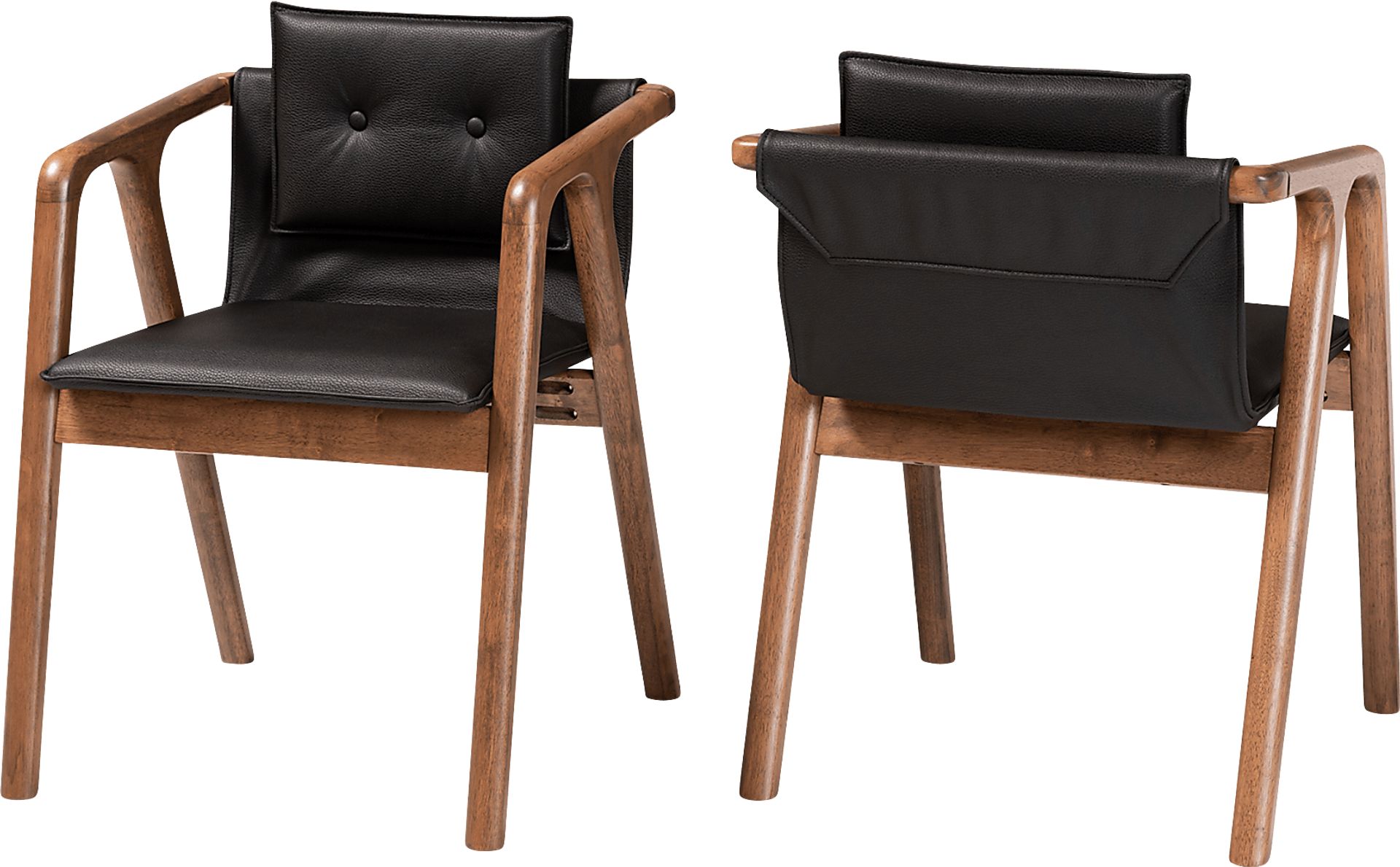 Wogan Black Arm Chair, Set of 2 - Image 1