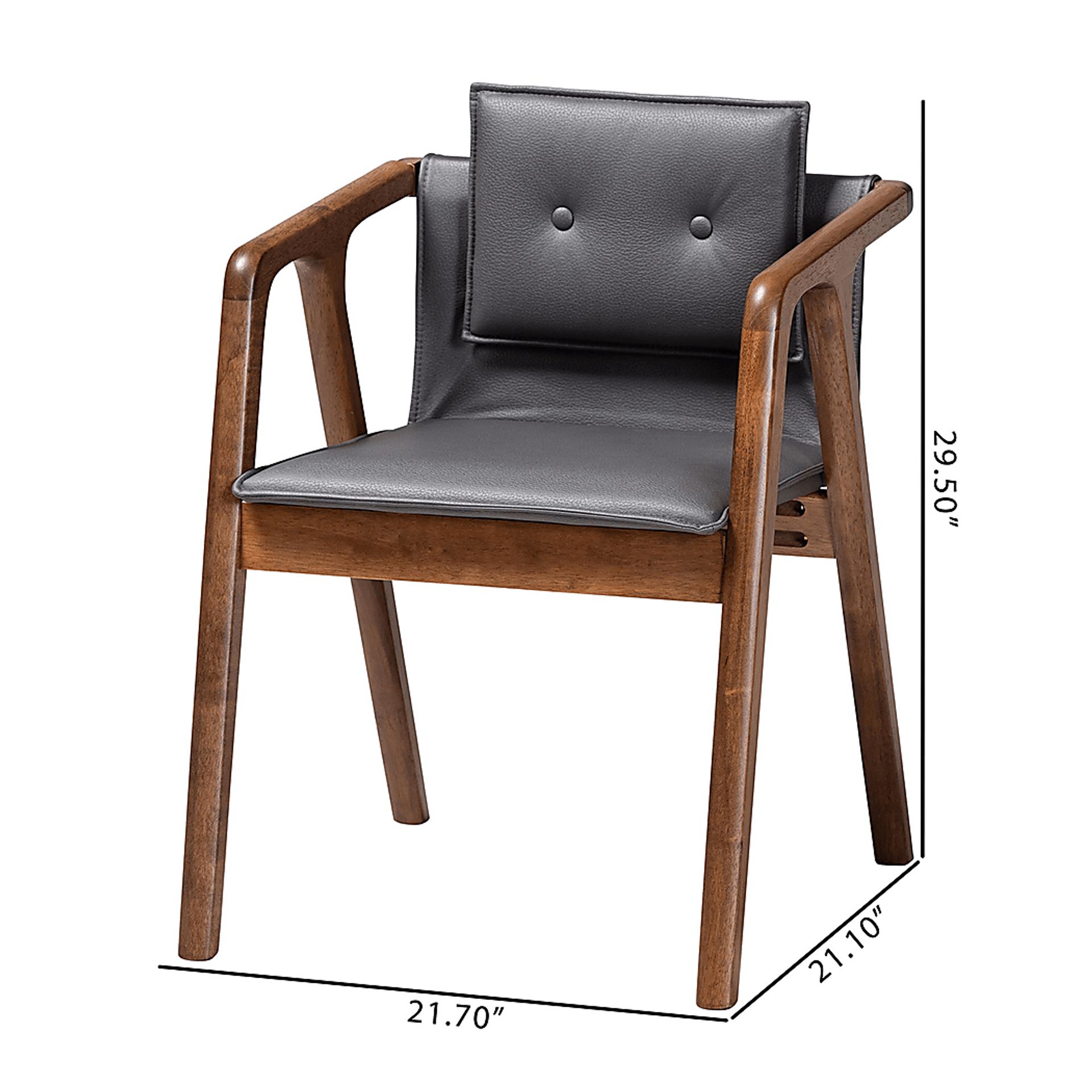 Wogan Gray Arm Chair, Set of 2 - Image 8