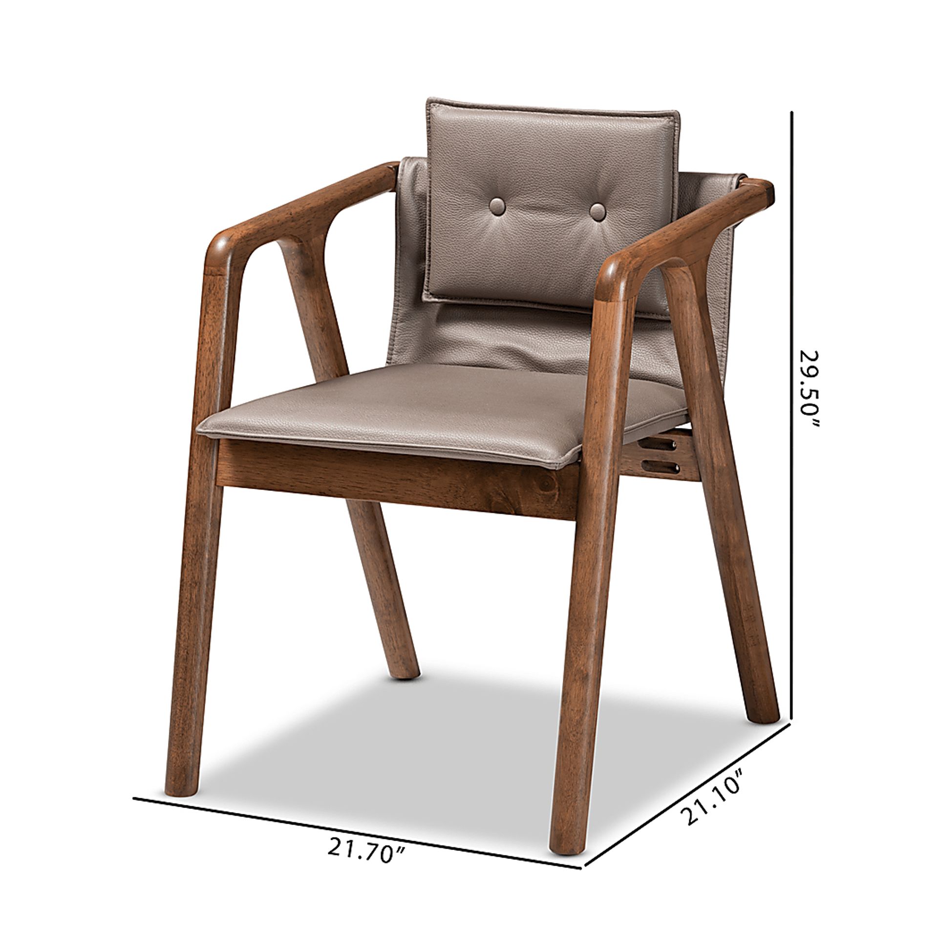 Wogan Gray Arm Chair, Set of 2 - Image 9