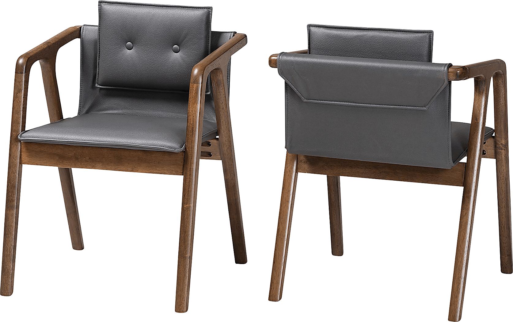 Wogan Gray Arm Chair, Set of 2