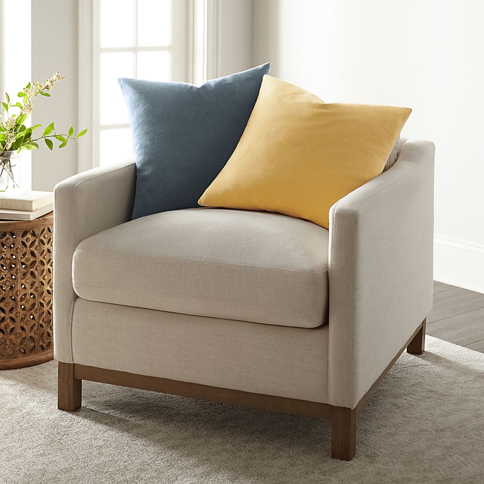 Wolfe Mustard/Navy Accent Pillow Set of 2 - Image 3