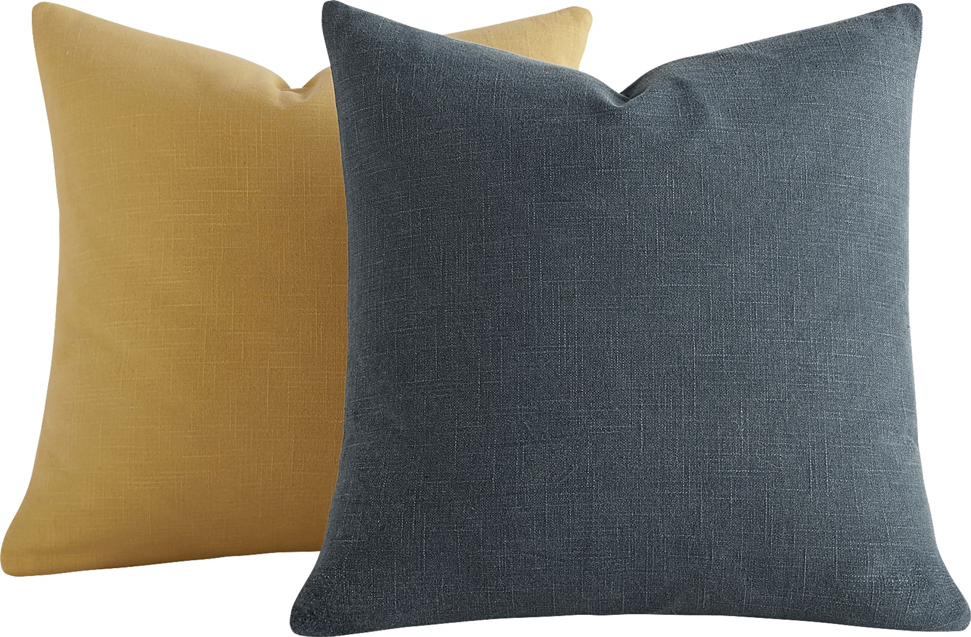 Wolfe Mustard/Navy Accent Pillow Set of 2 - Image 1