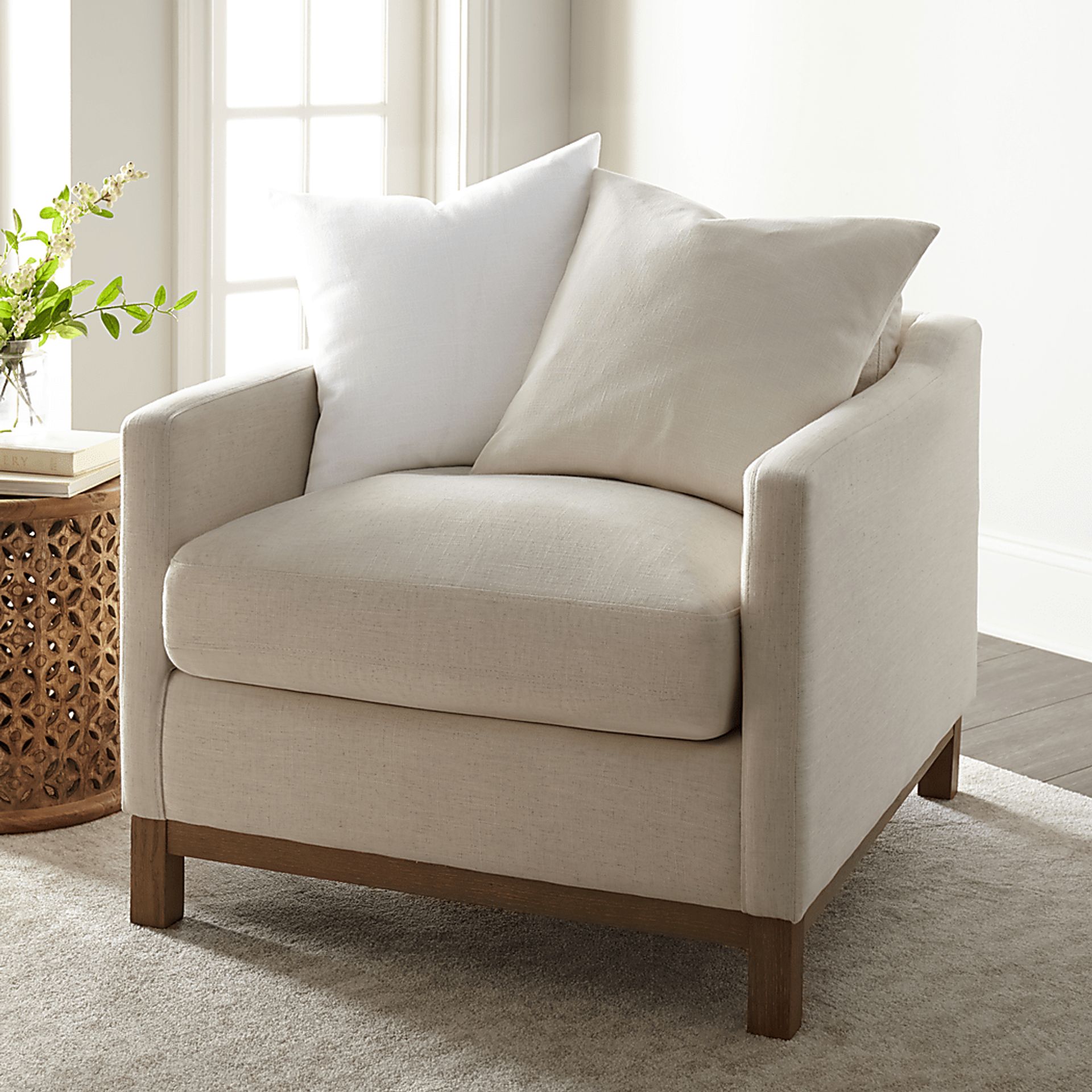 Wolfe Natural/White Accent Pillow Set of 2 - Image 3