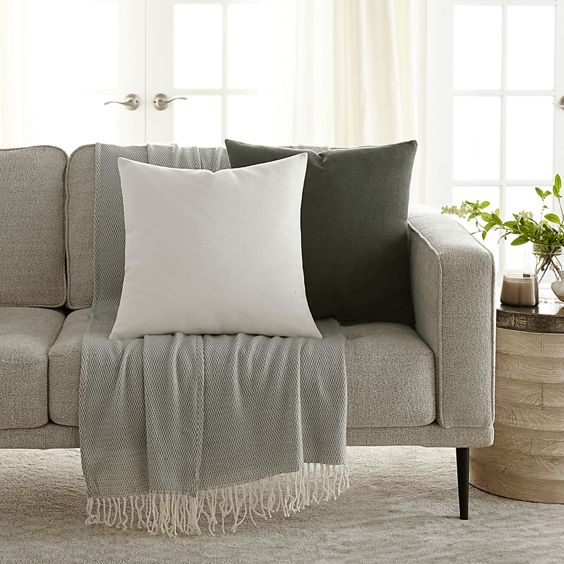 Wolfe Olive/Natural Accent Pillow Set of 2 - Image 2