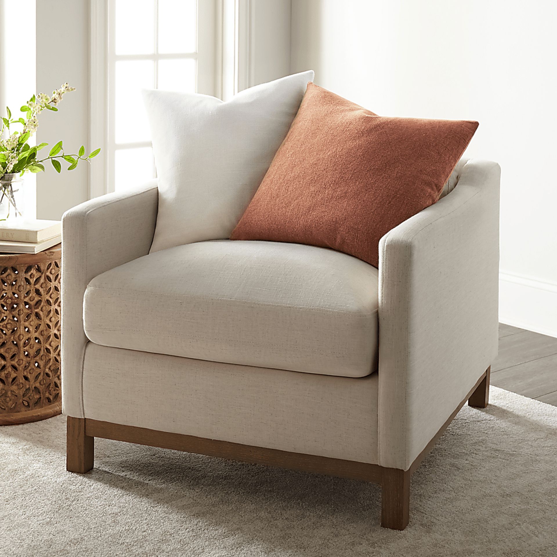 Wolfe Terracotta/Natural Accent Pillow Set of 2 - Image 3