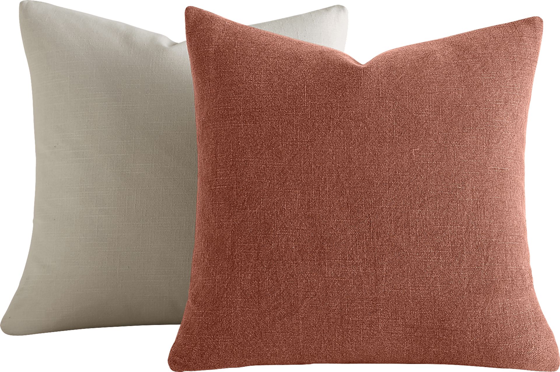 Wolfe Terracotta/Natural Accent Pillow Set of 2 - Image 1