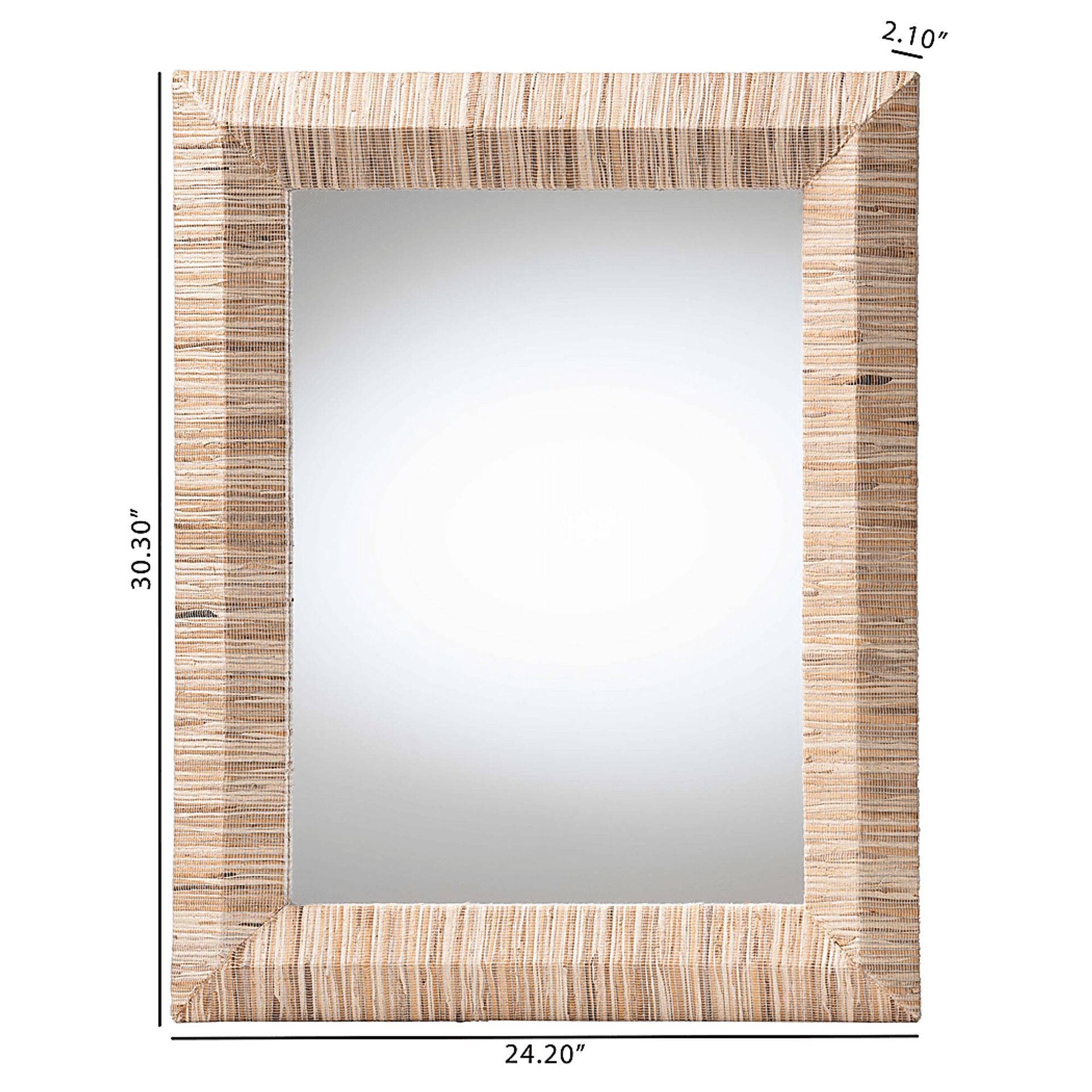 Wolfgate Light Brown Rectangle Mirror - Image 4