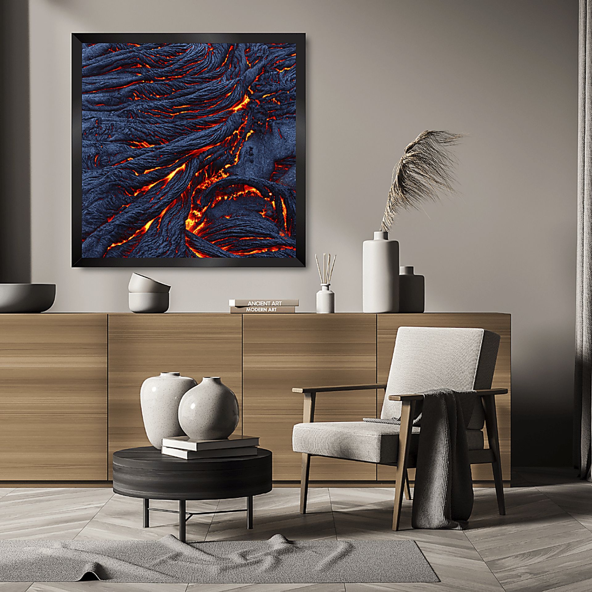 Wolfoods Black Framed Wood Wall Decor - Image 2