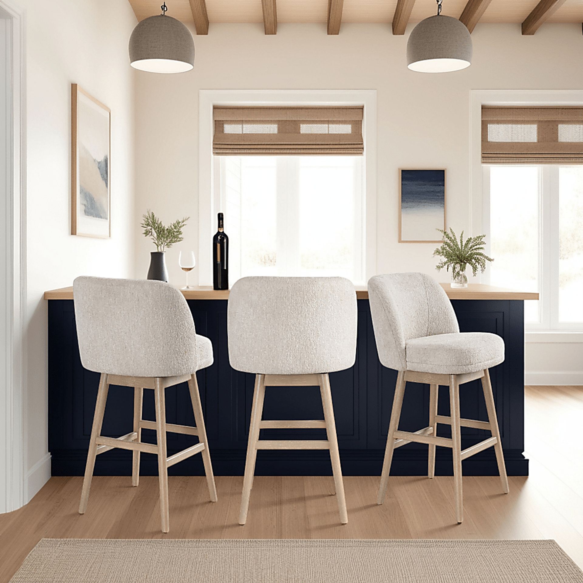 Wolfphone I Light Brown and Cream Barstool - Image 2