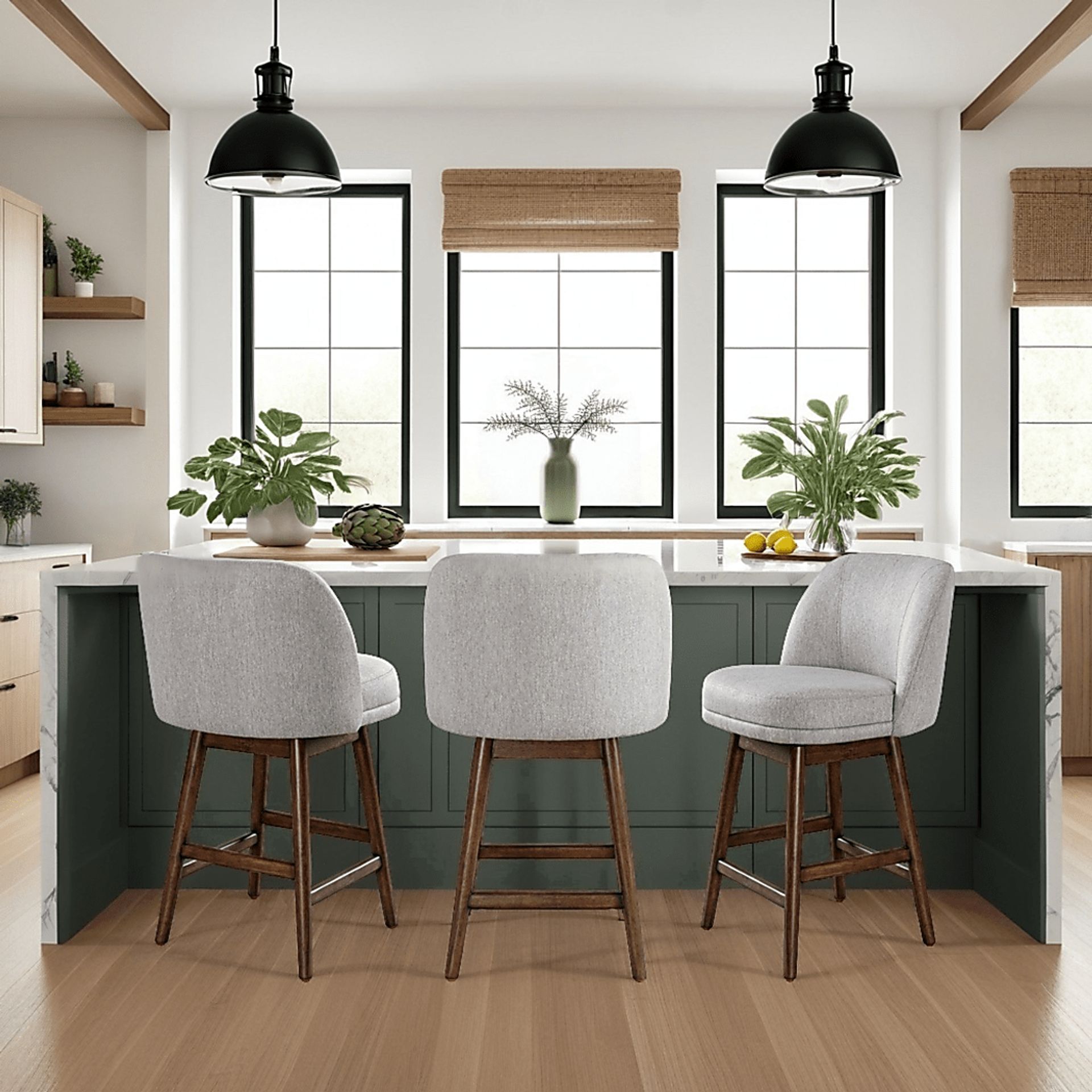 Wolfphone II Dark Brown and Taupe Counter Height Stool - Image 2