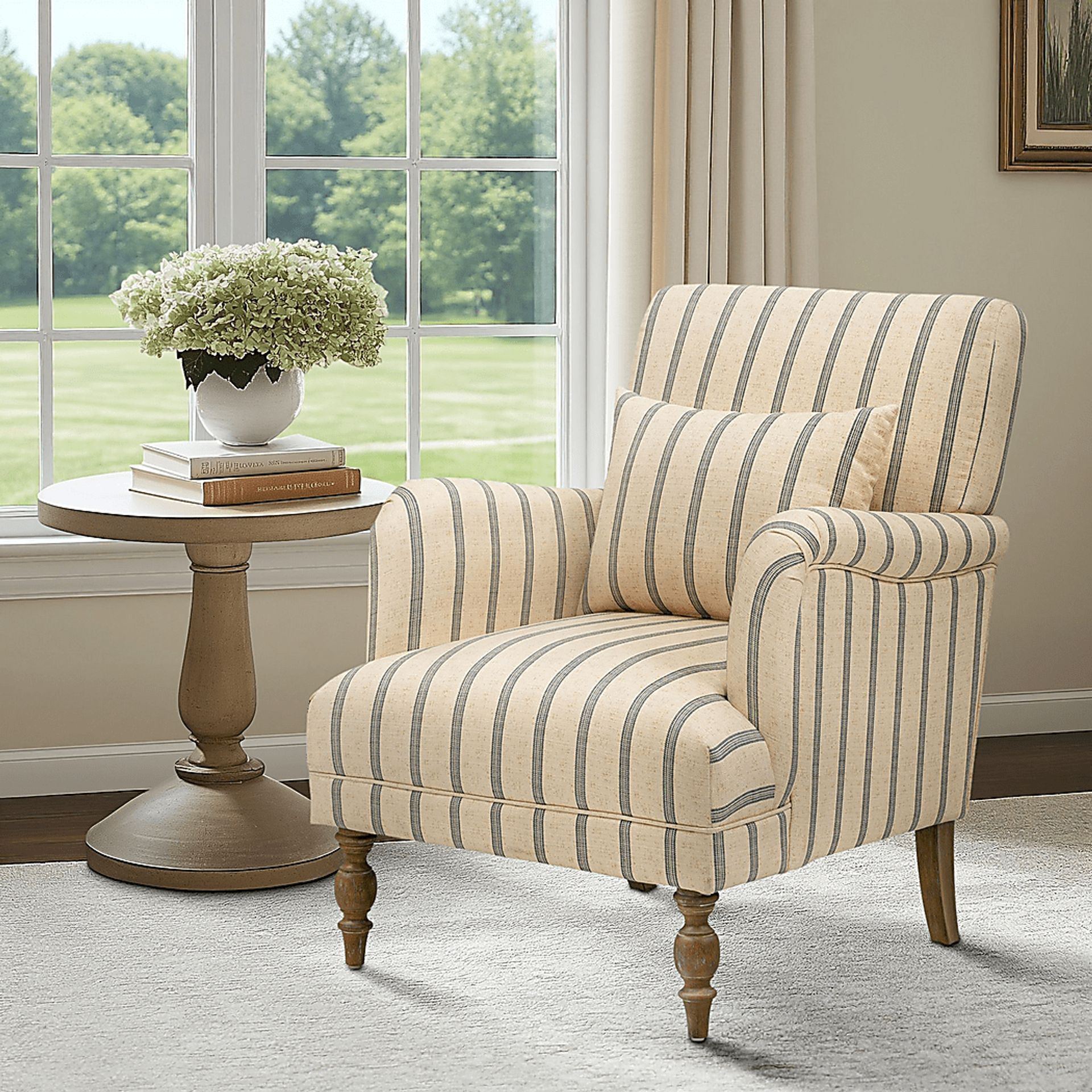 Wonderhive Beige Accent Chair - Image 2