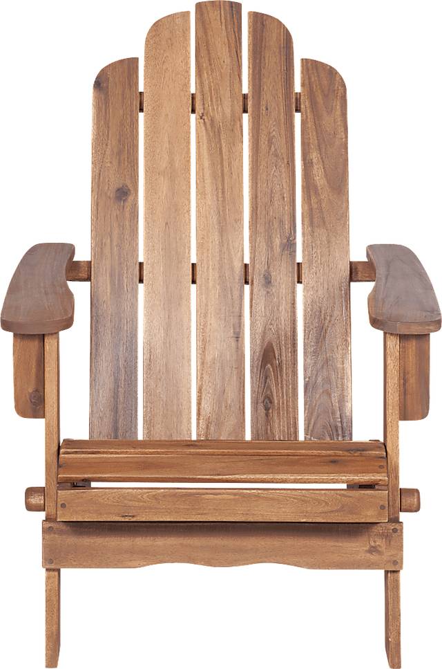 Wonsley Brown Outdoor Adirondack Chair - Thumbnail - Image 2