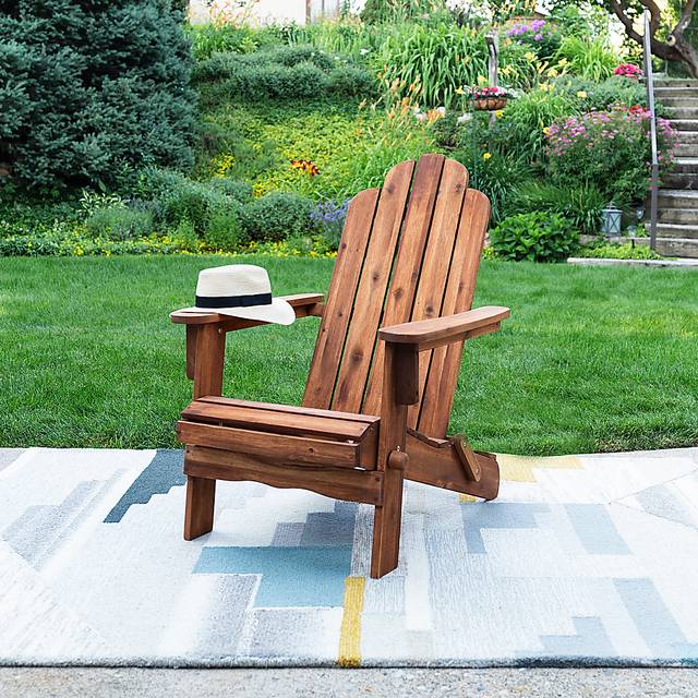 Wonsley Brown Outdoor Adirondack Chair - Thumbnail - Image 3