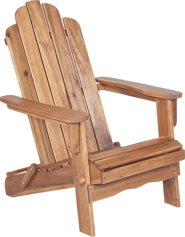 Wonsley Brown Outdoor Adirondack Chair - Thumbnail - Image 1