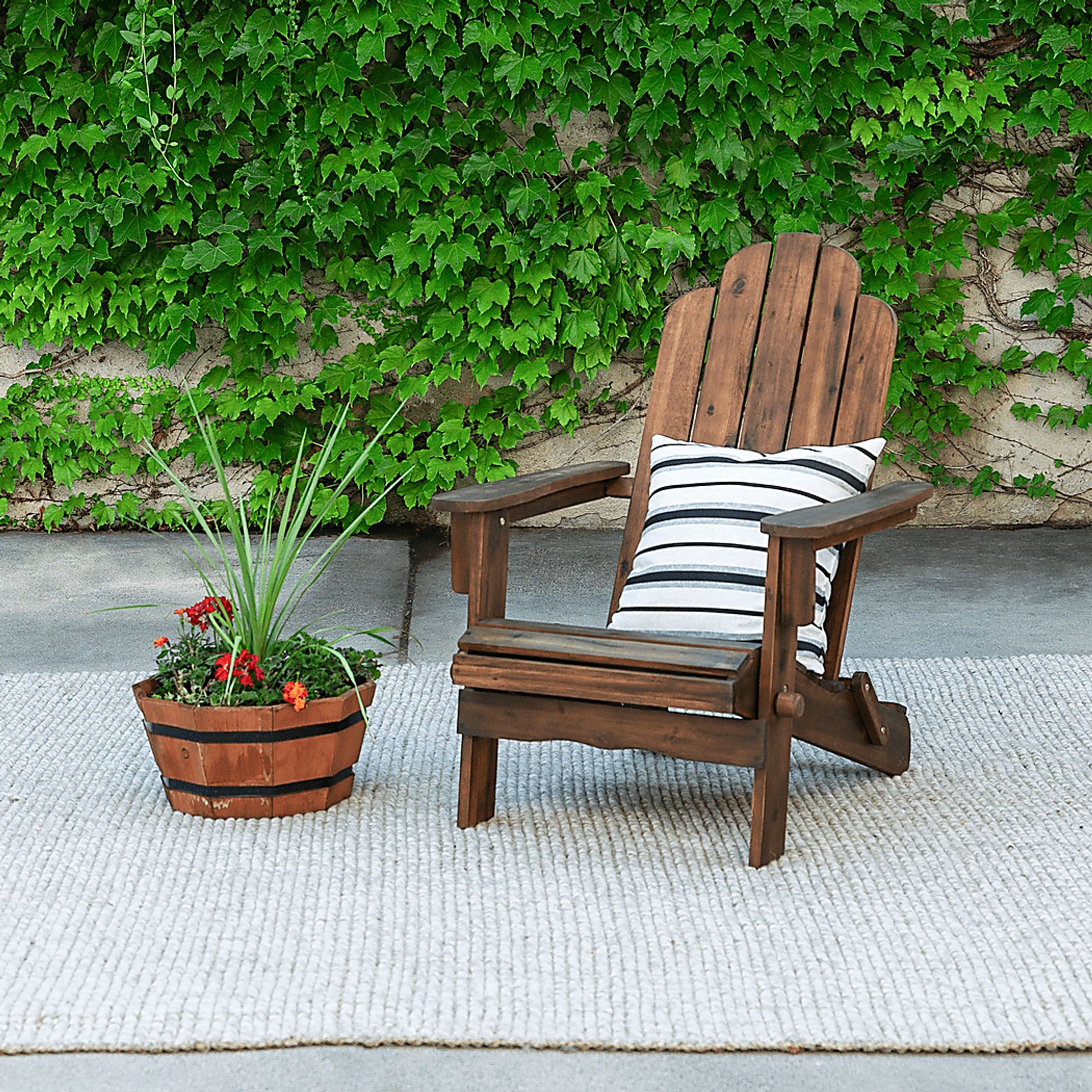 Wonsley Dark Brown Outdoor Adirondack Chair - Image 5