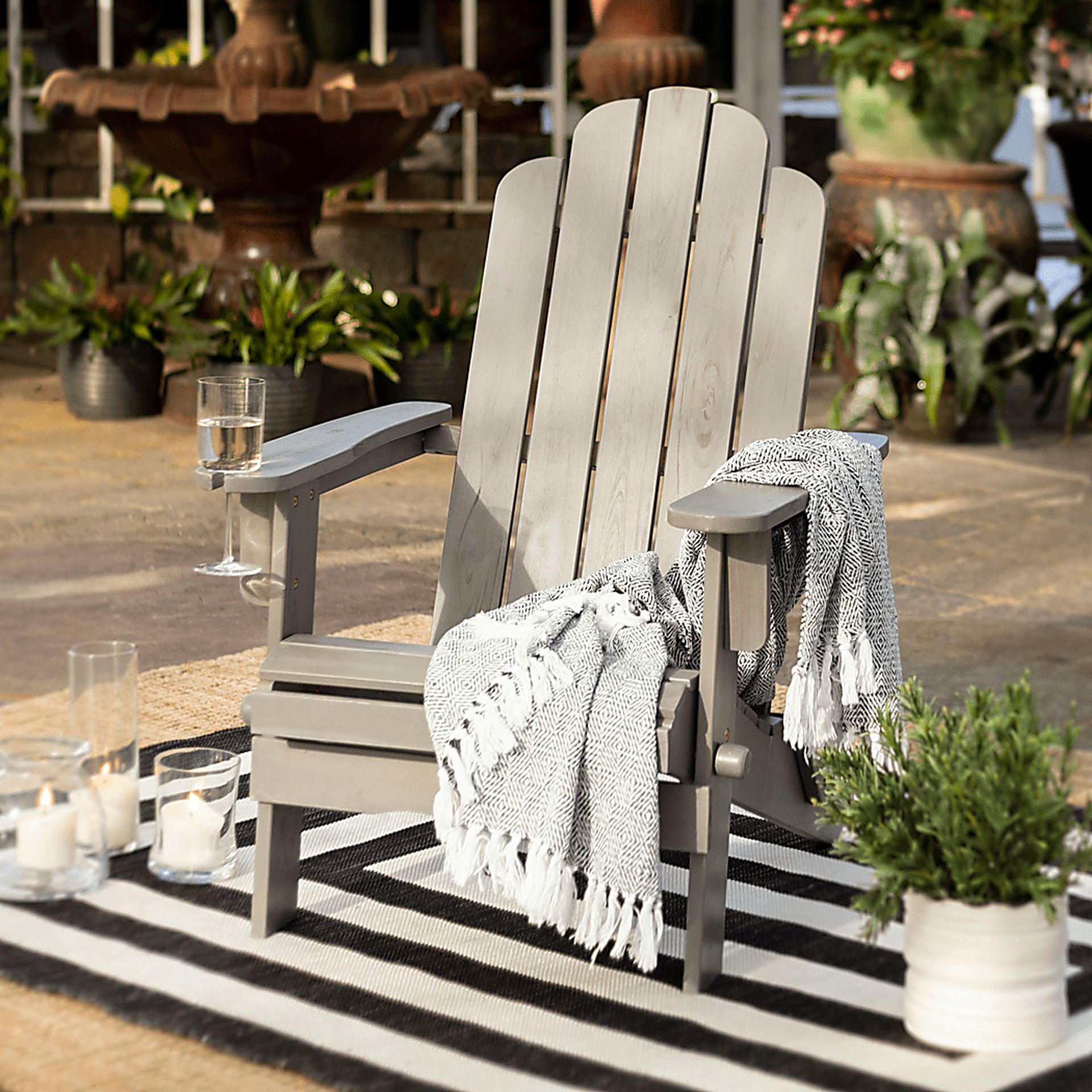 Wonsley Gray Outdoor Adirondack Chair - Image 4