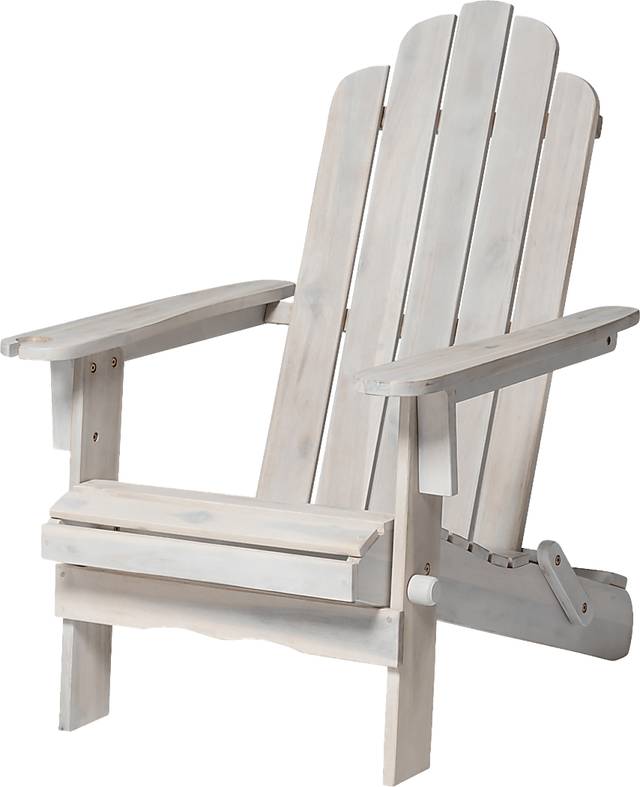 Wonsley White Outdoor Adirondack Chair - Thumbnail - Image 3
