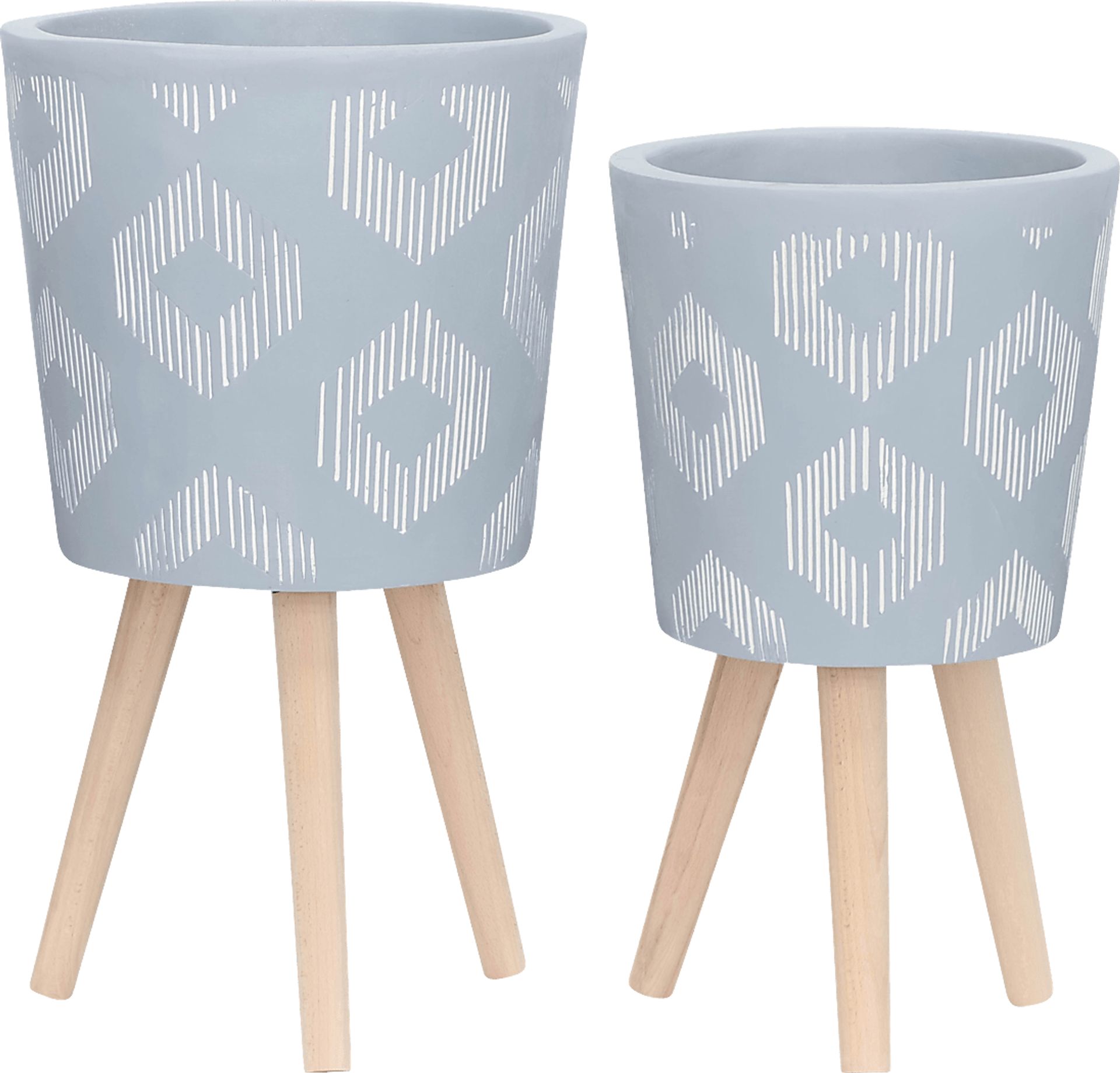 Woodaire Gray Planter, Set of 2 - Image 1