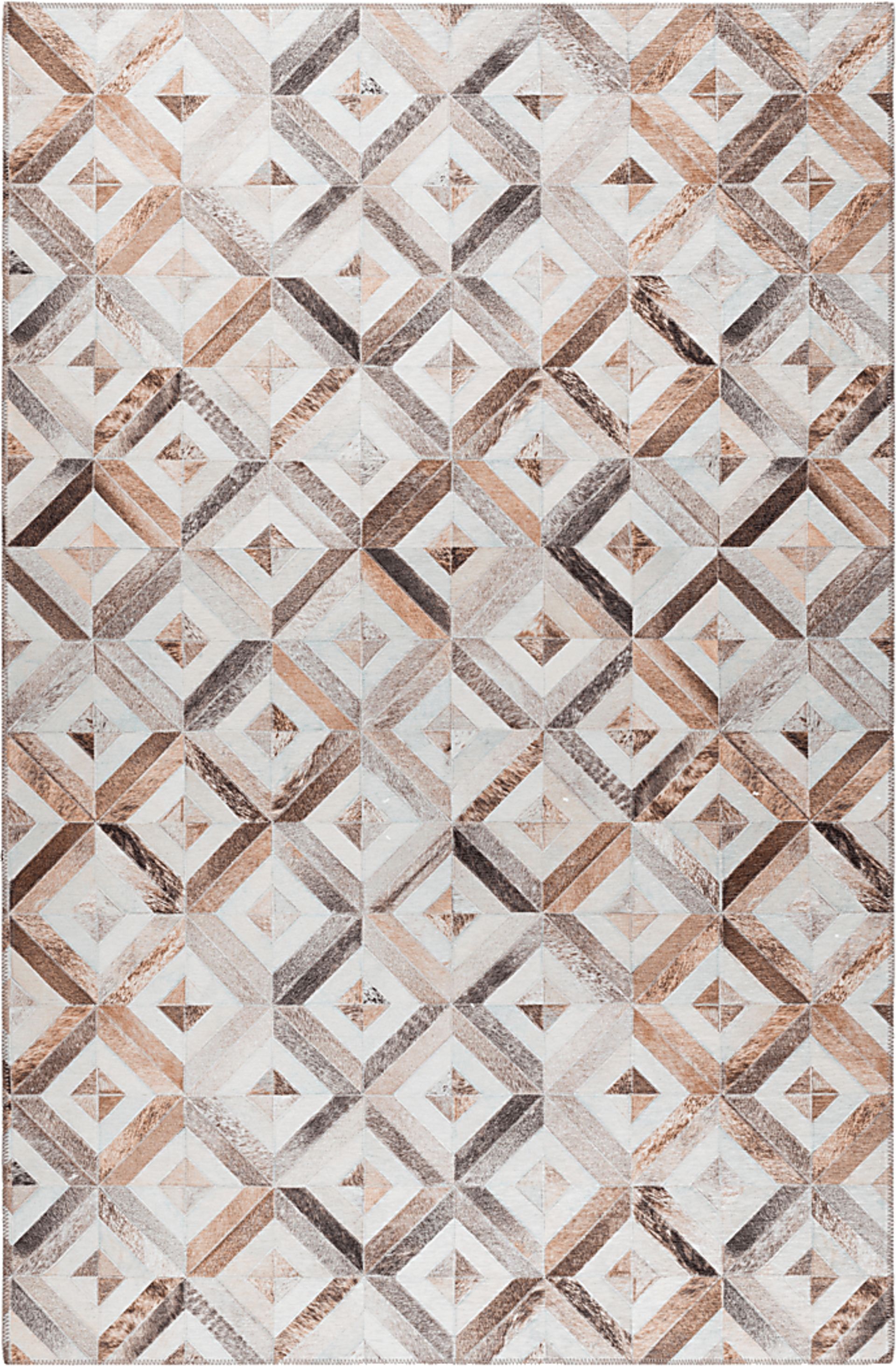 Woodbend Beige 3' x 5' Rug - Image 1