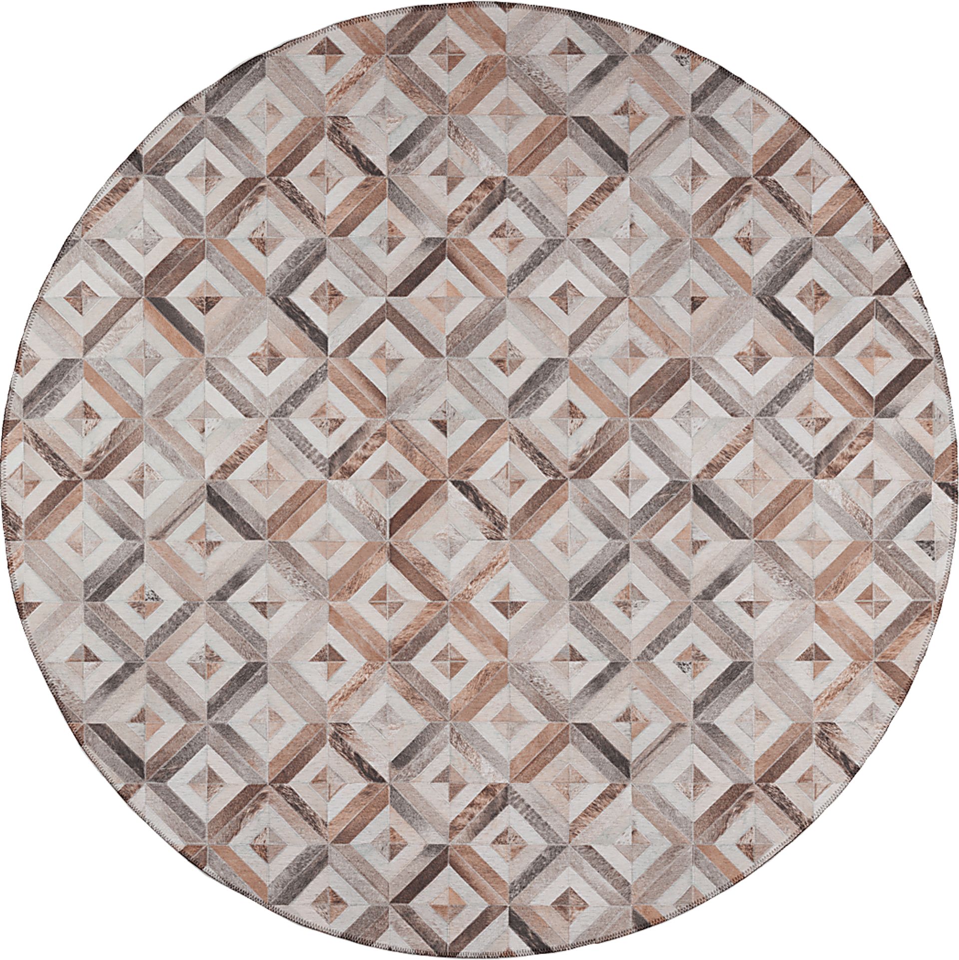 Woodbend Beige 6' Round Rug - Image 1