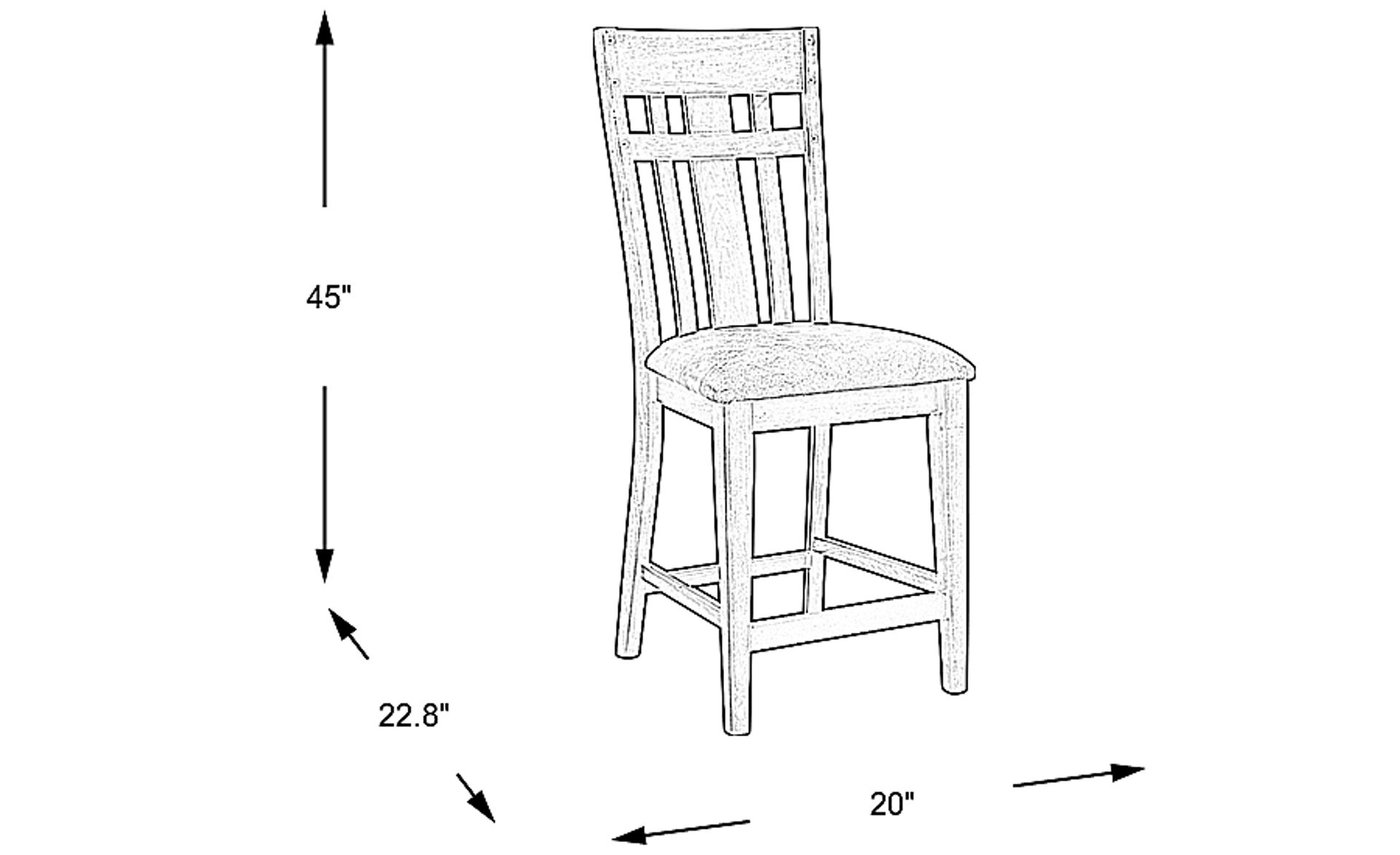 Dimension Image. Please refer to the Dimension Tab on this page for dimension details.