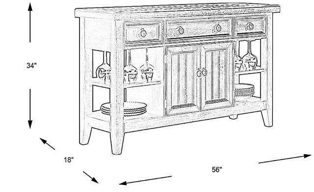 Dimension Image. Please refer to the Dimension Tab on this page for dimension details.