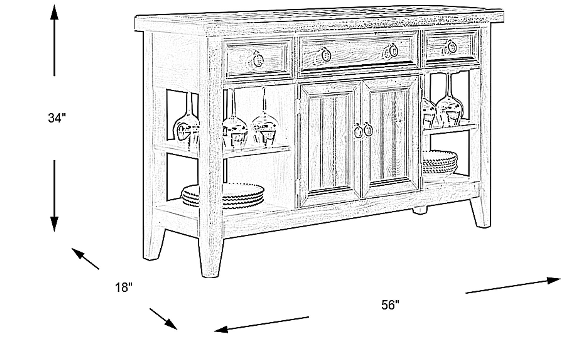 Dimension Image. Please refer to the Dimension Tab on this page for dimension details.