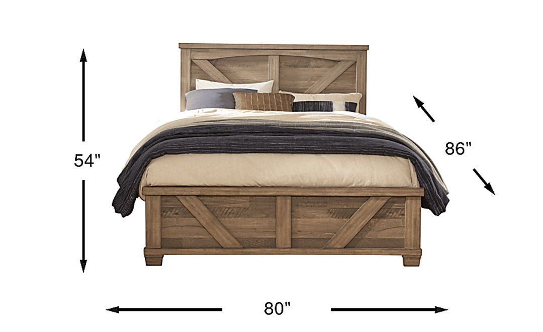 Woodcreek Brown 3 Pc King Panel Bed