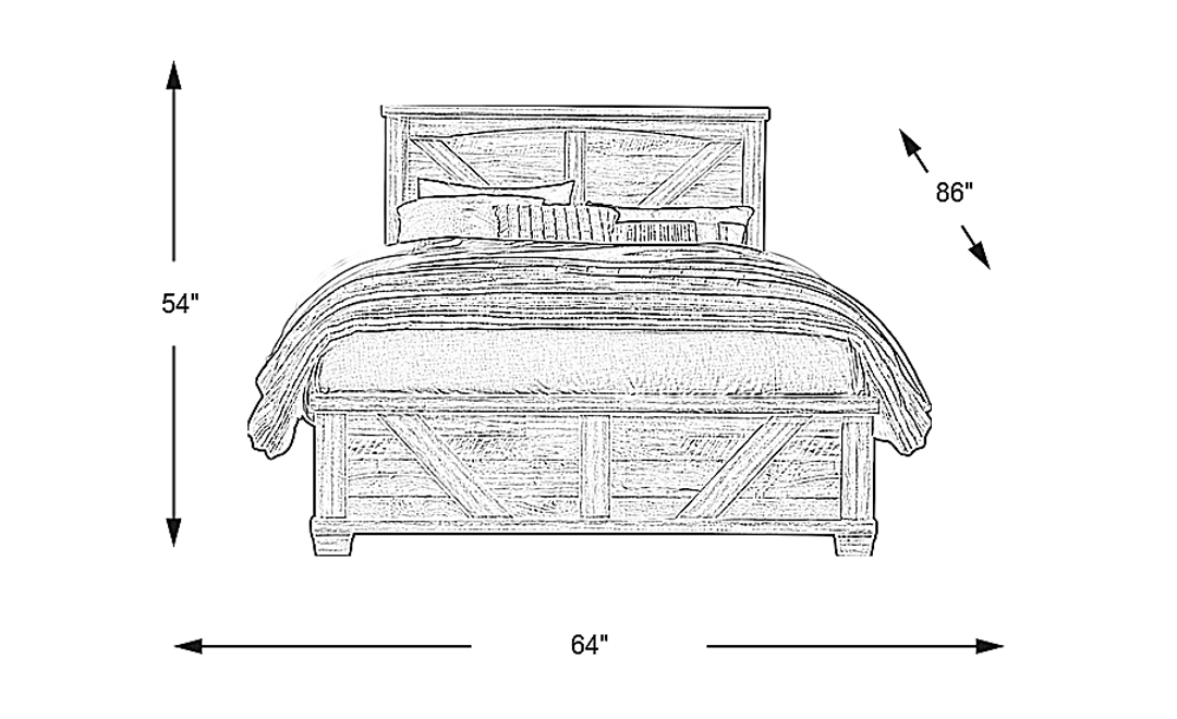Woodcreek Brown 3 Pc Queen Panel Bed