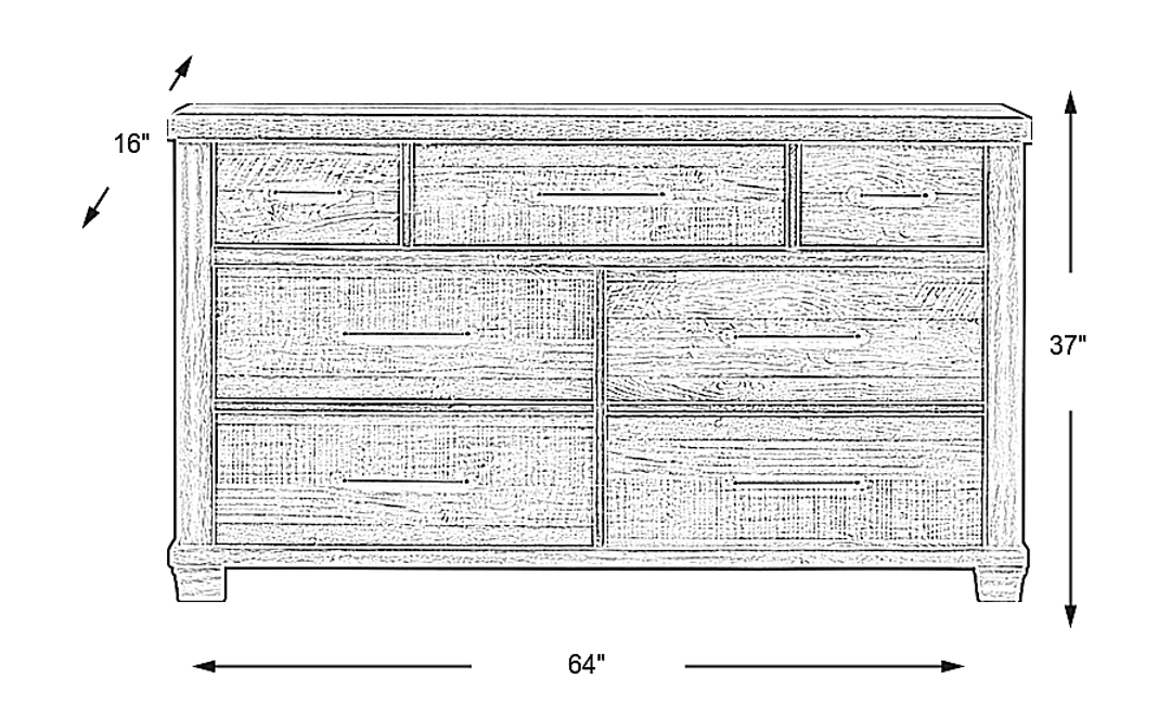 Woodcreek Brown Dresser