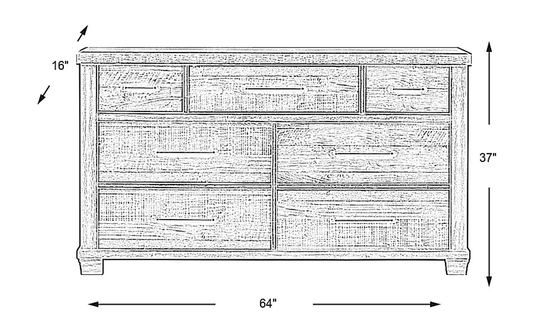 Woodcreek Brown Dresser
