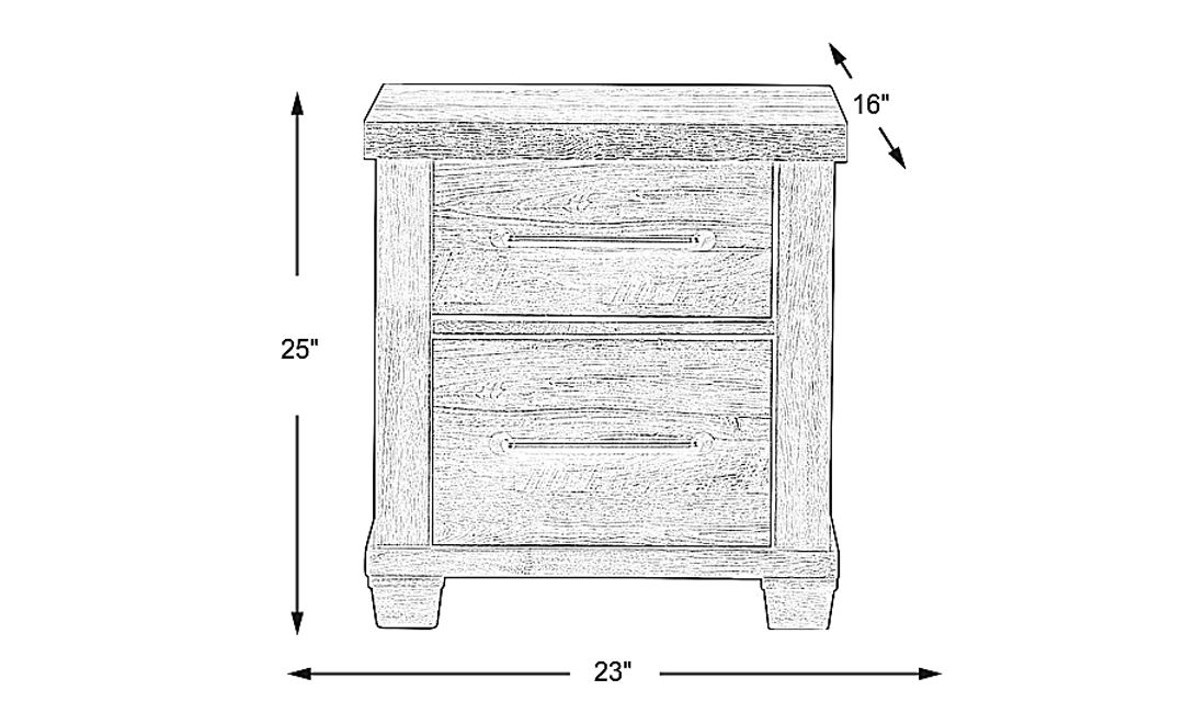 Woodcreek Brown Nightstand