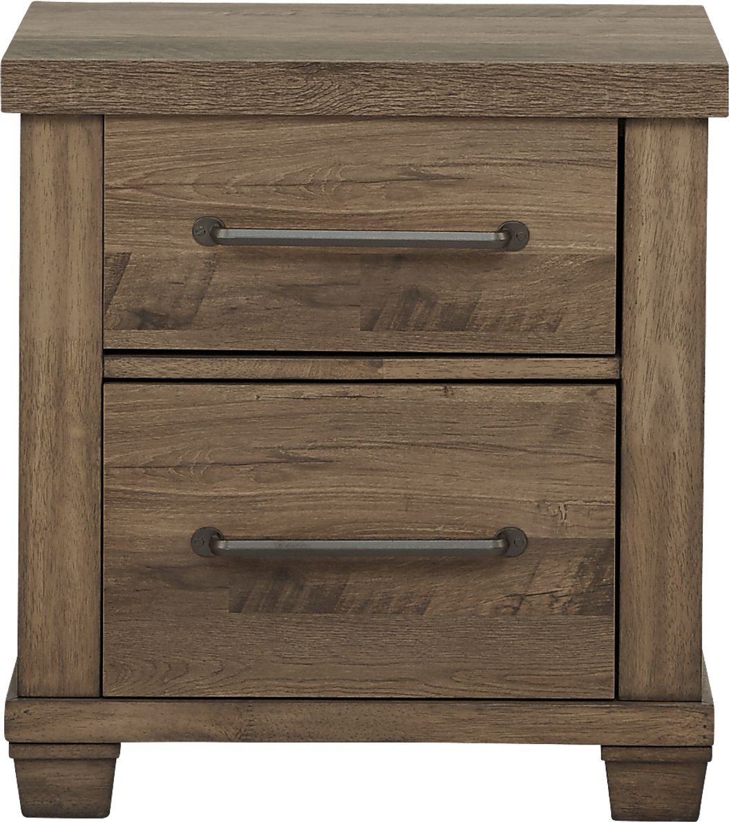 Brown wood store nightstand