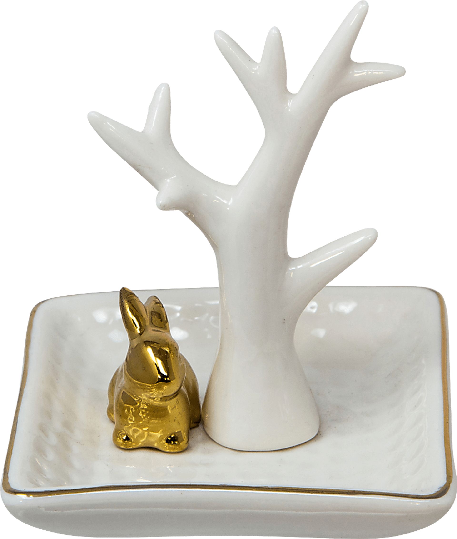 Woodette White Ring Holder - Image 1