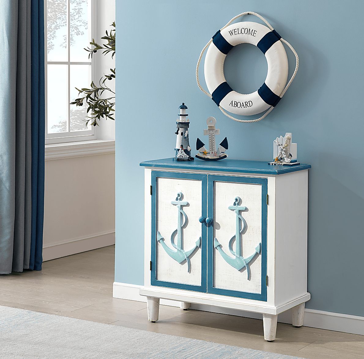 Woodfern White Accent Cabinet
