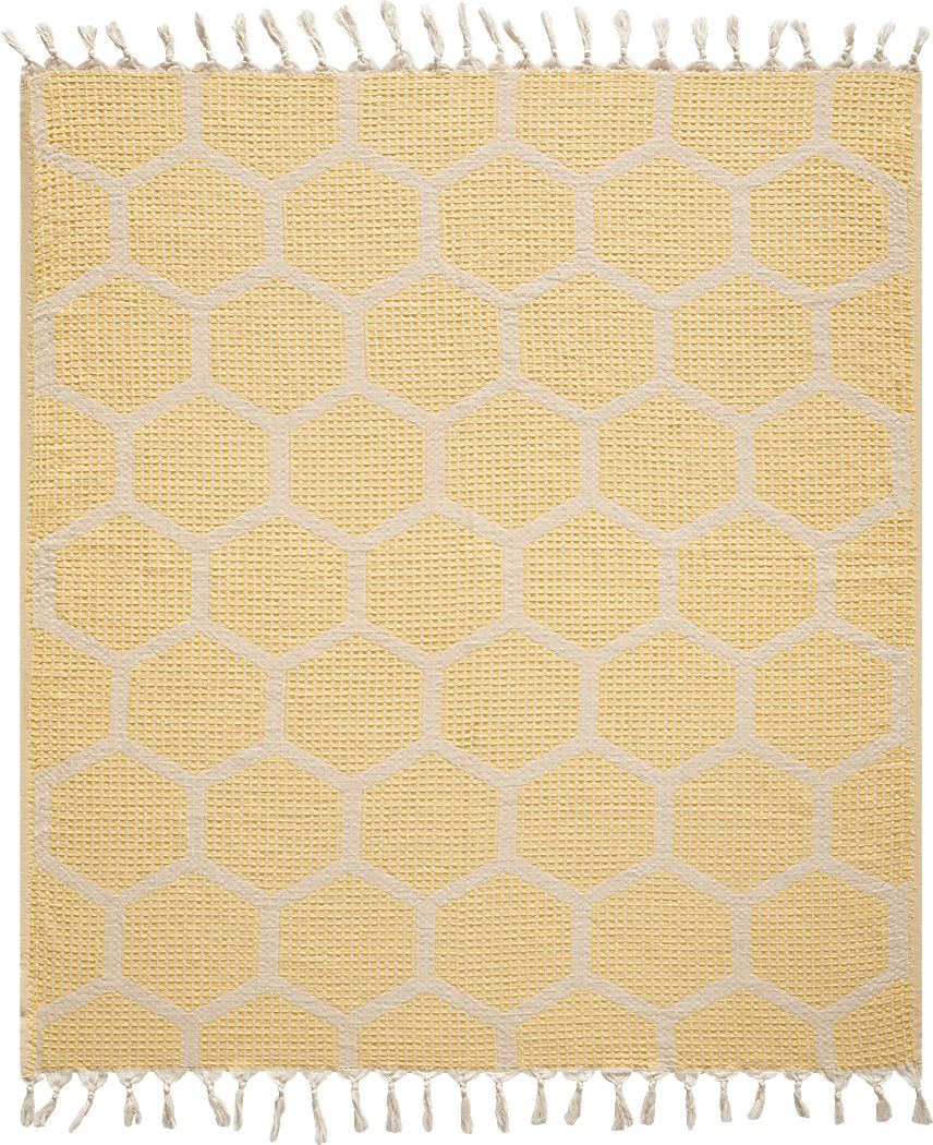 Woodgaler Yellow Throw Blanket