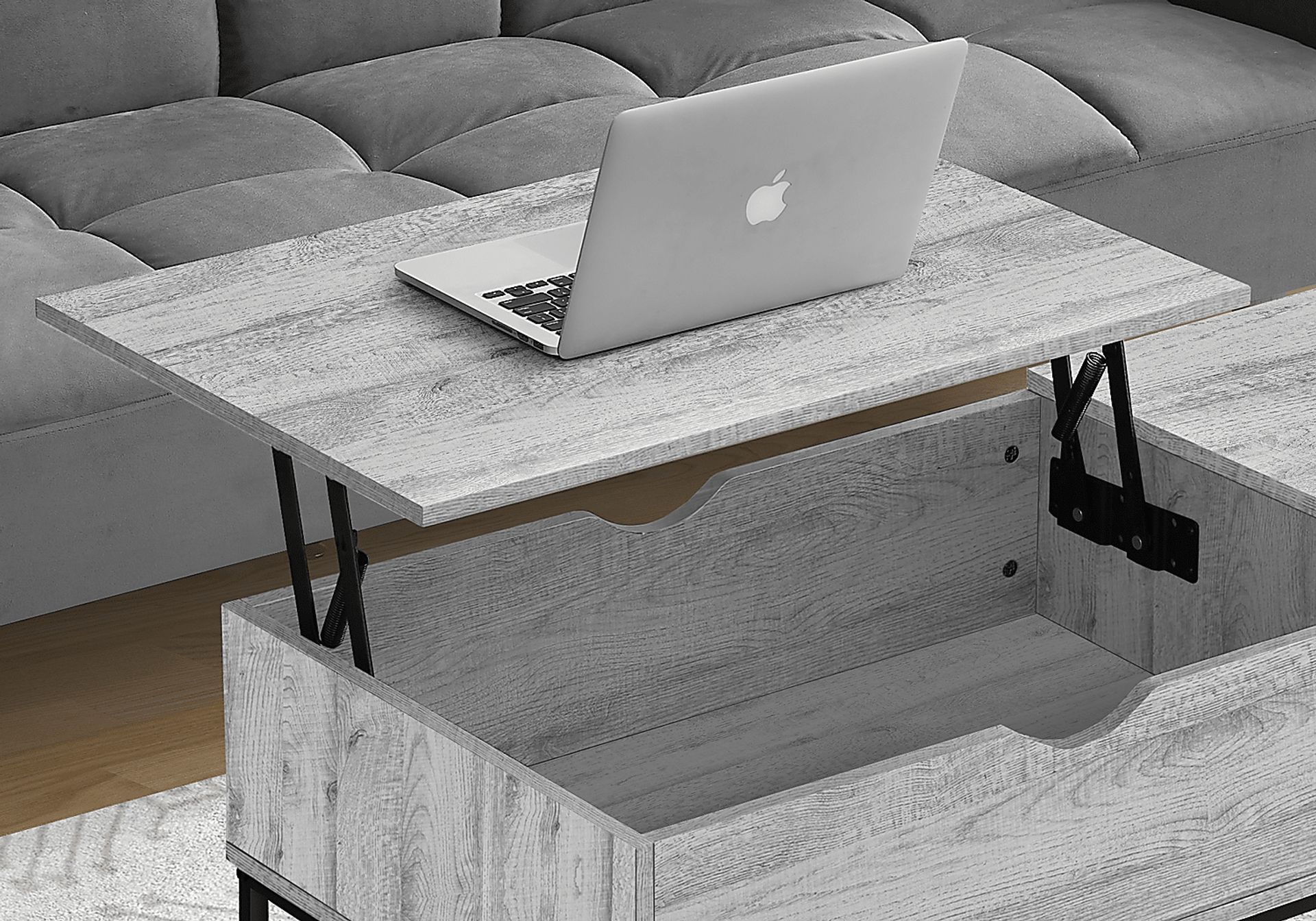 Woodglynn Gray Lift Top Cocktail Table - Image 11